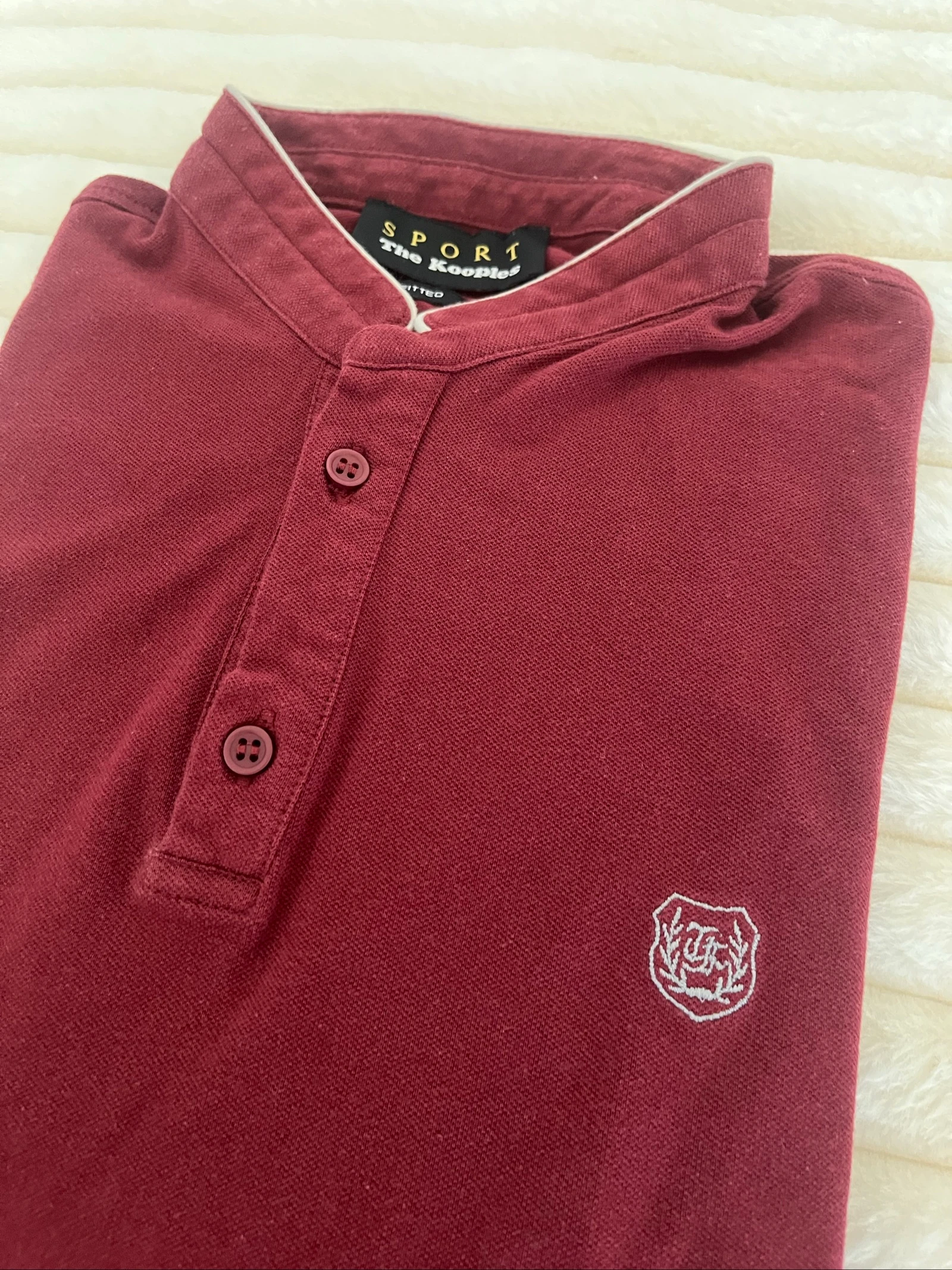Polo de manga larga The Kooples Sport - Cuello oficial - Burdeos - Talla S - TBE – photo 2